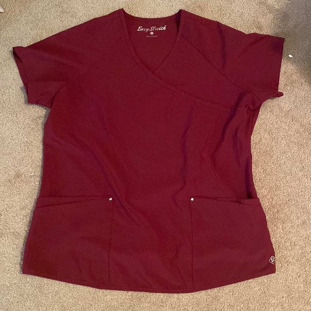 Scrub top and bottom set.